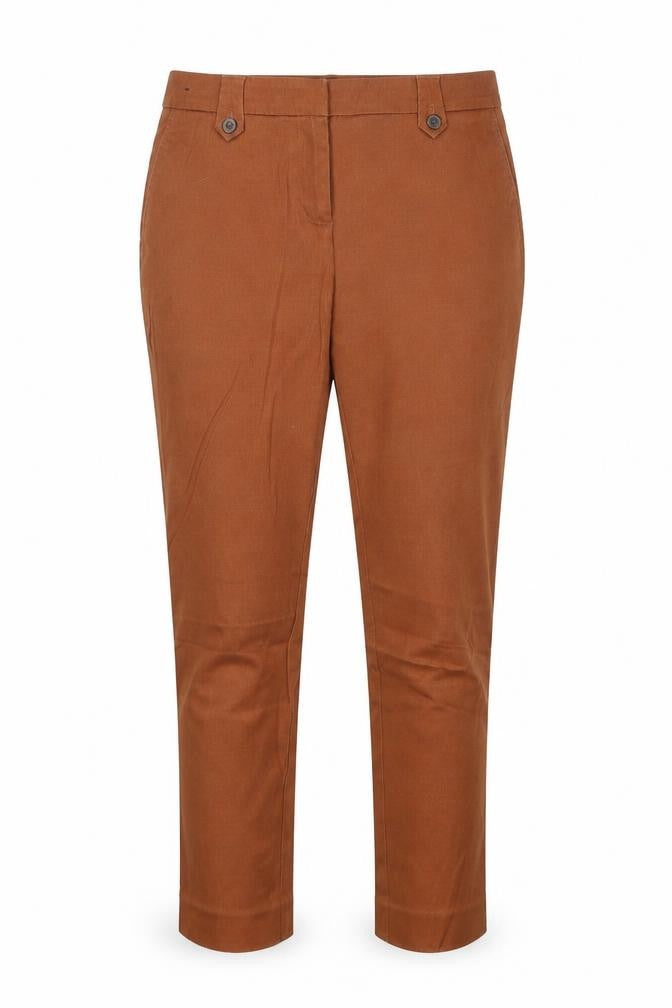 NEXT Womens Brown  Cotton Trousers  Size 8 L25 in Regular