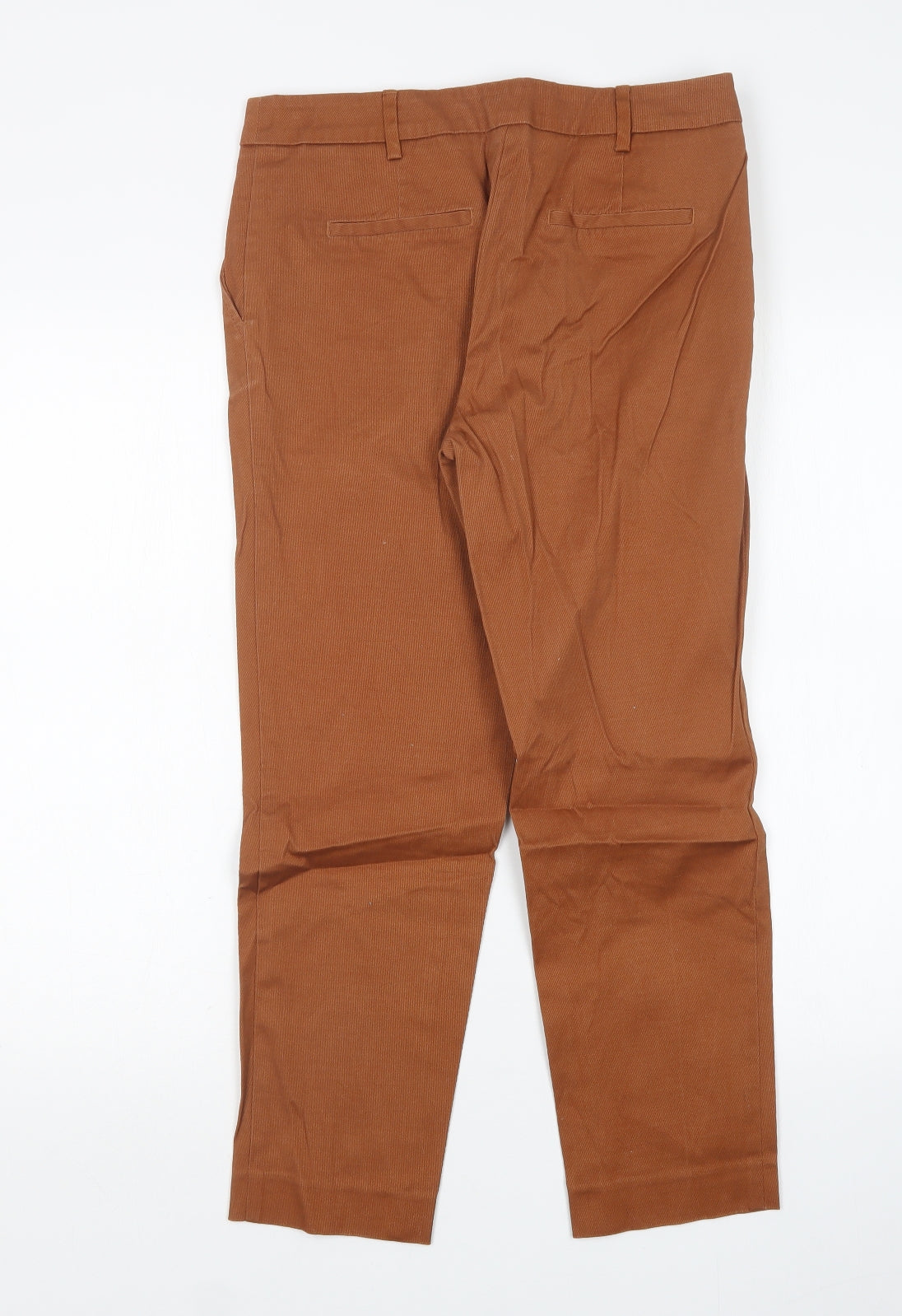 NEXT Womens Brown  Cotton Trousers  Size 8 L25 in Regular