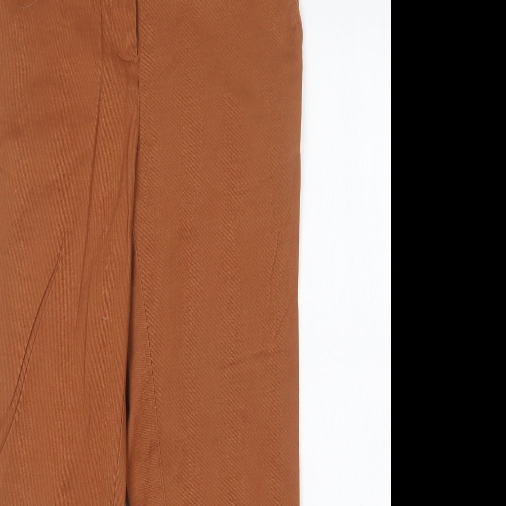 NEXT Womens Brown  Cotton Trousers  Size 8 L25 in Regular