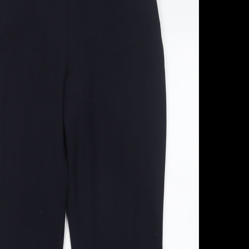 M&S Womens Blue  Polyester Trousers  Size 14 L27 in Regular