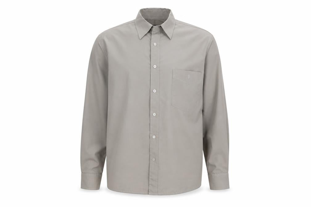 Hanover Mens Beige  Polyester  Button-Up One Size Collared Button
