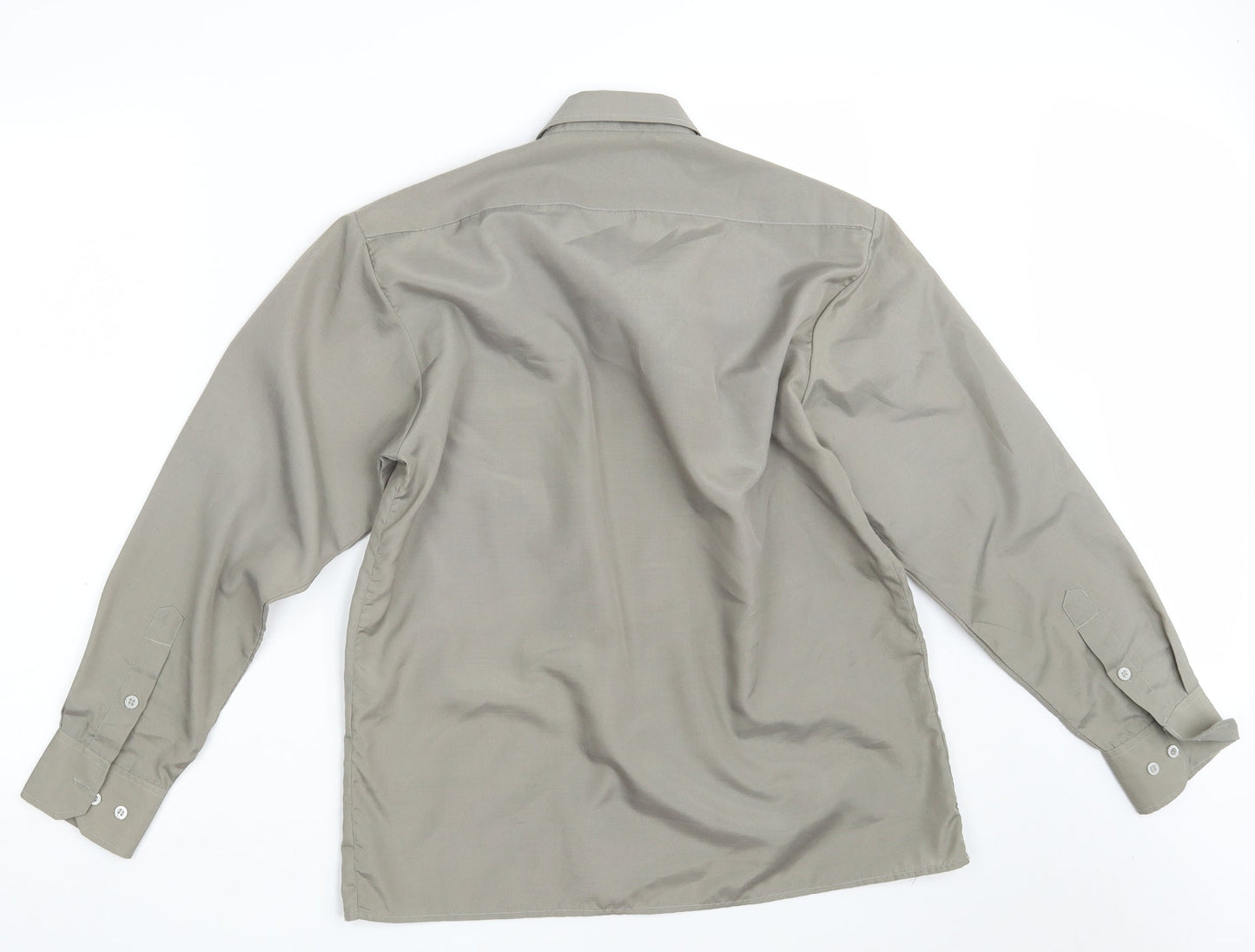 Hanover Mens Beige  Polyester  Button-Up One Size Collared Button