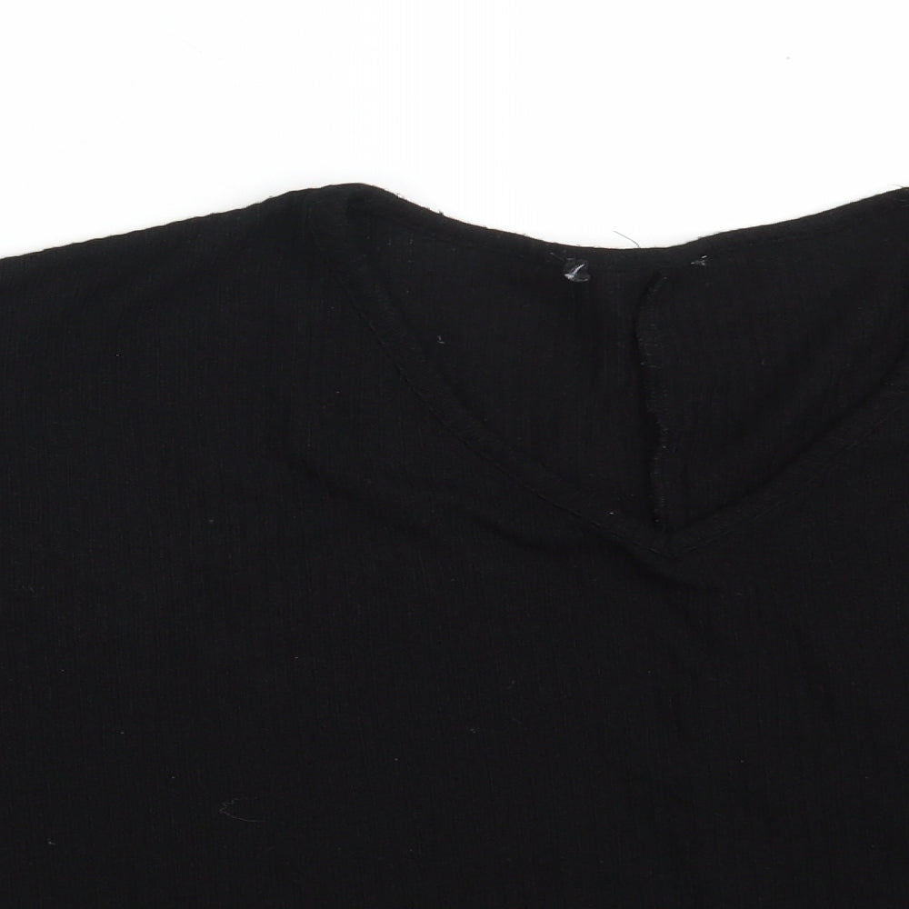 New Look Womens Black  Viscose Pullover Sweatshirt Size M
