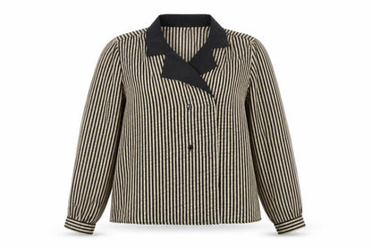 Littlewoods Womens Black Striped  Jacket  Size 14