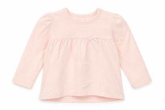 Nutmeg Baby Pink  Cotton Basic T-Shirt Size 9-12 Months Round Neck