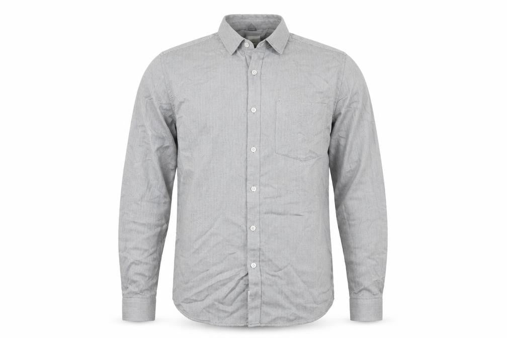River Island Mens Grey  Polyester  Button-Up Size M Collared