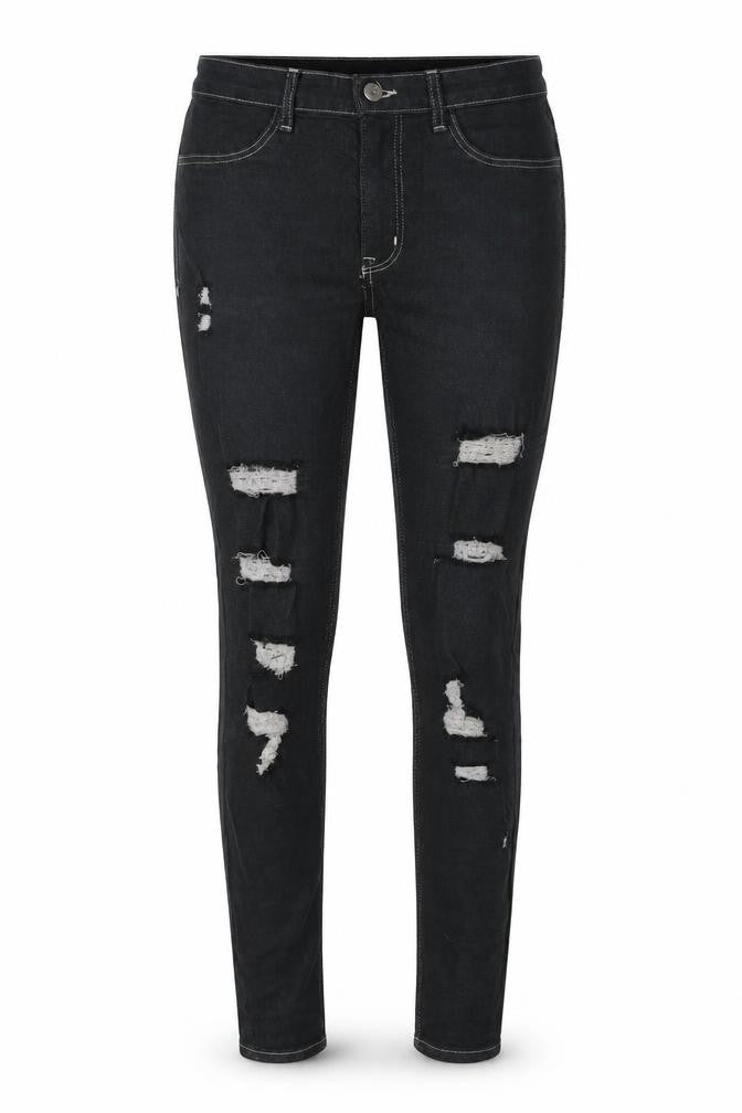 Divided Womens Grey  Cotton Skinny Jeans Size 10 L28 in Regular