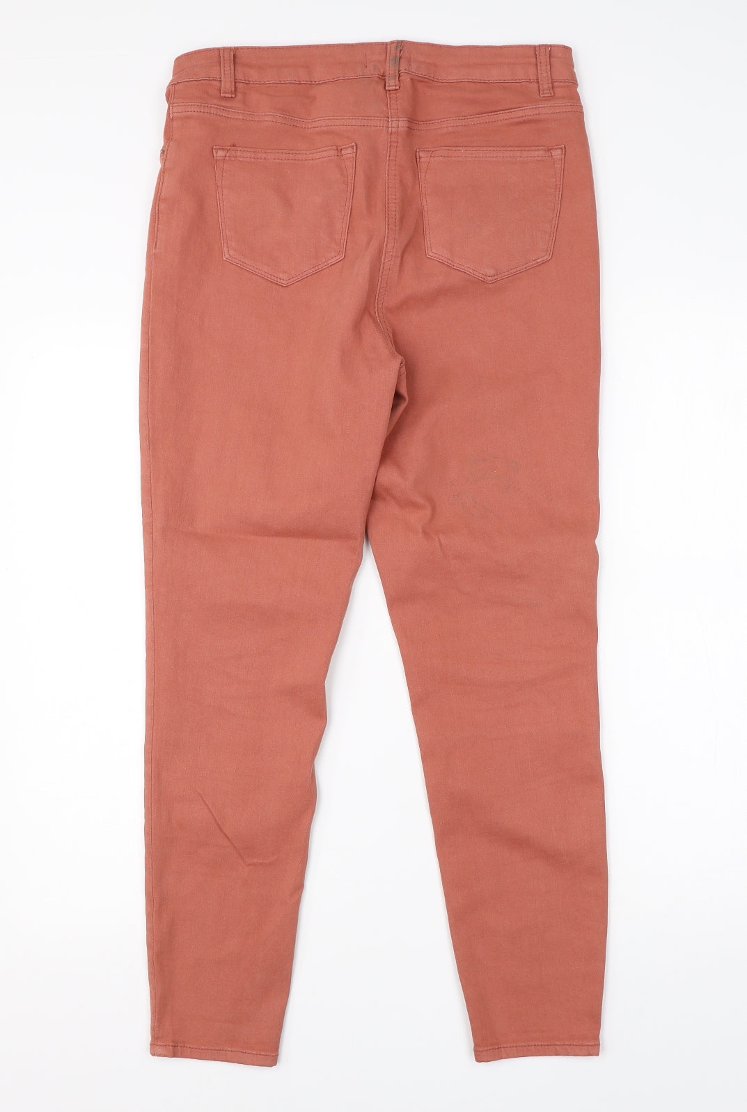 Papaya Womens Pink  Cotton Skinny Jeans Size 12 L26 in Regular