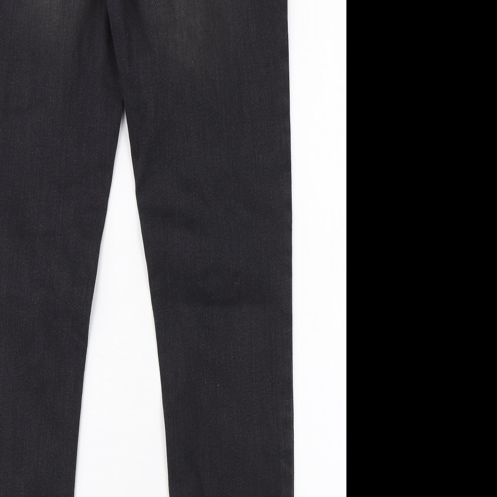 Avenue Womens Black  Cotton Skinny Jeans Size 10 L29 in Regular