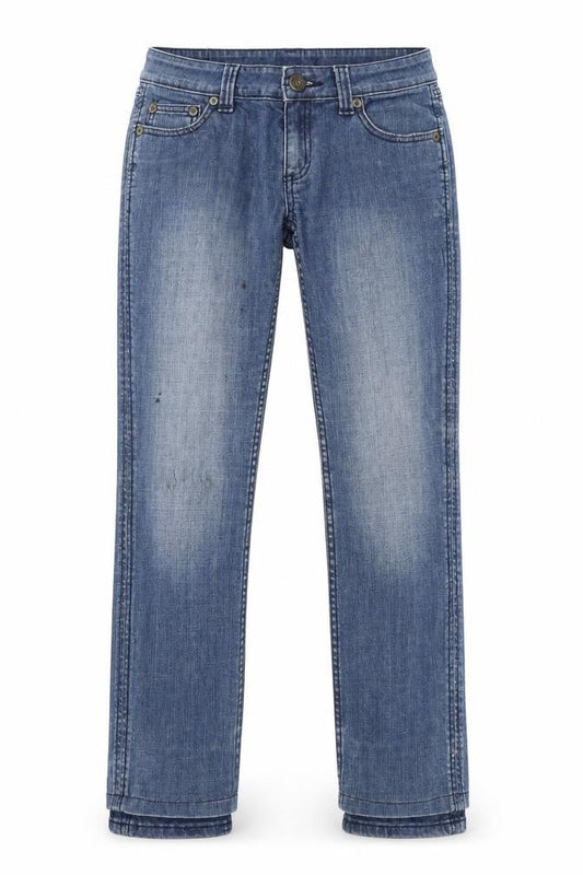 Womens Blue  Cotton Straight Jeans Size 38 in L26 in Regular