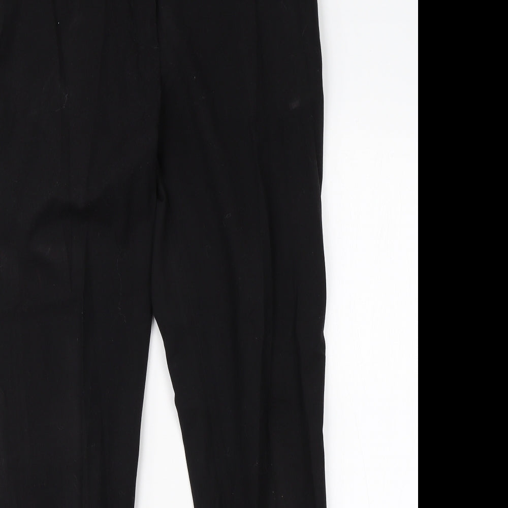 H&M Womens Black  Viscose Dress Pants Trousers Size 10 L28 in Regular