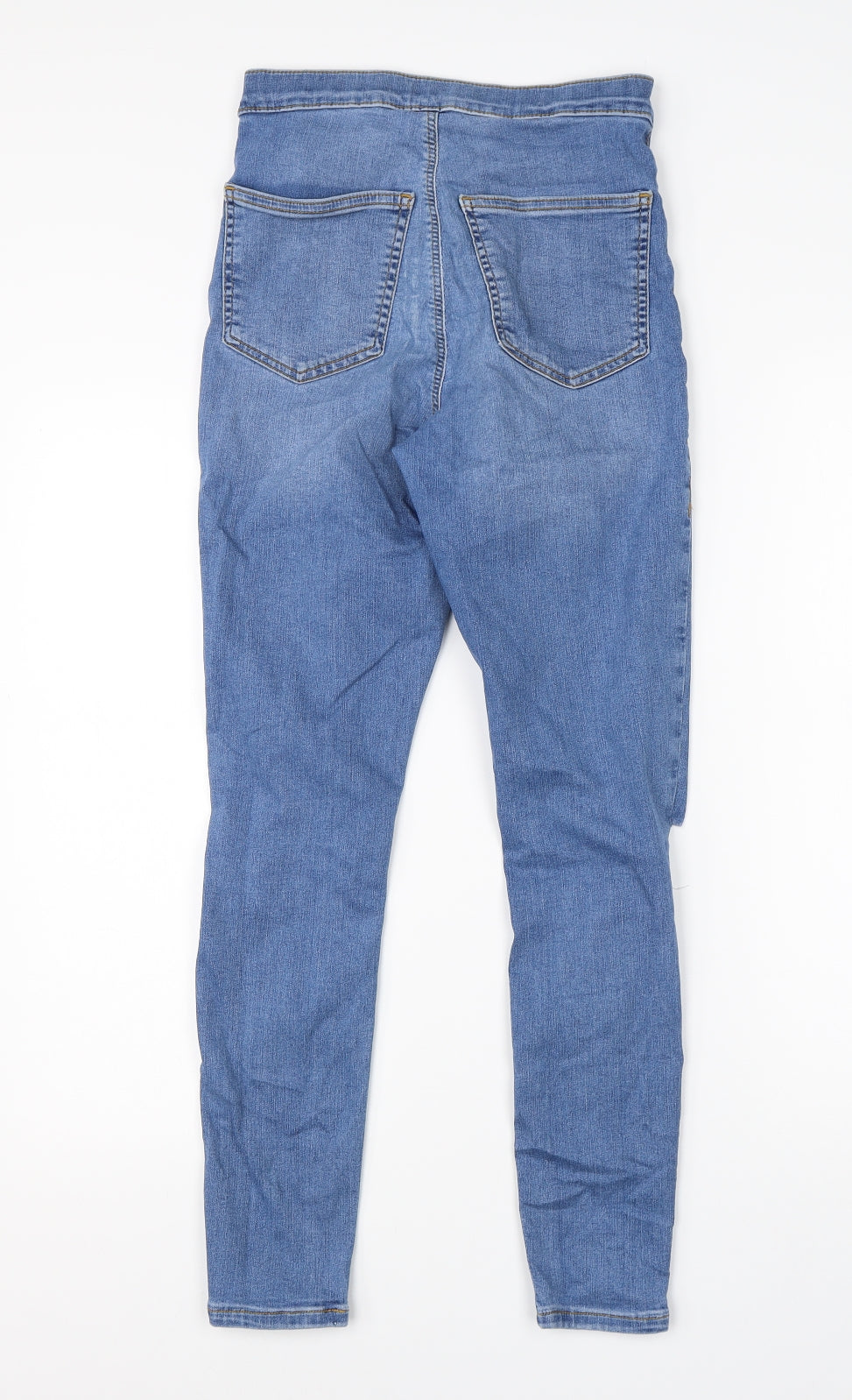 Topshop Womens Blue  Cotton Skinny Jeans Size 28 in L26 in Regular