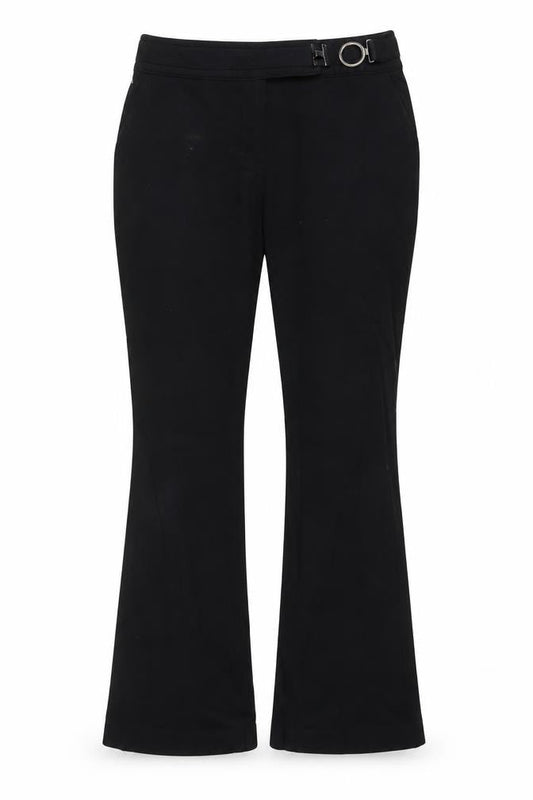 Per Una Womens Black  Viscose Dress Pants Trousers Size 10 L26 in Regular