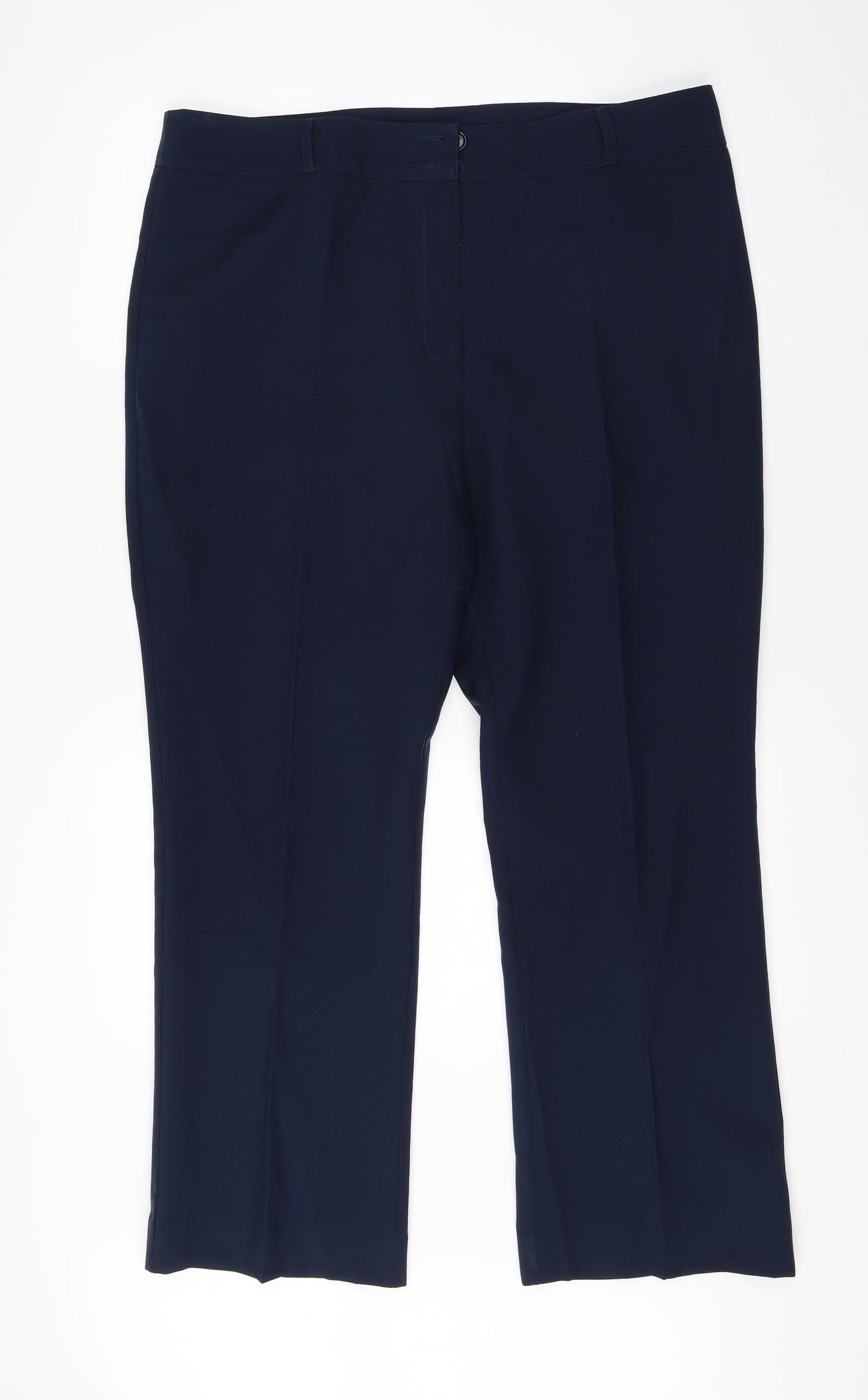 Papaya Womens Blue  Viscose Dress Pants Trousers Size 16 L28 in Regular