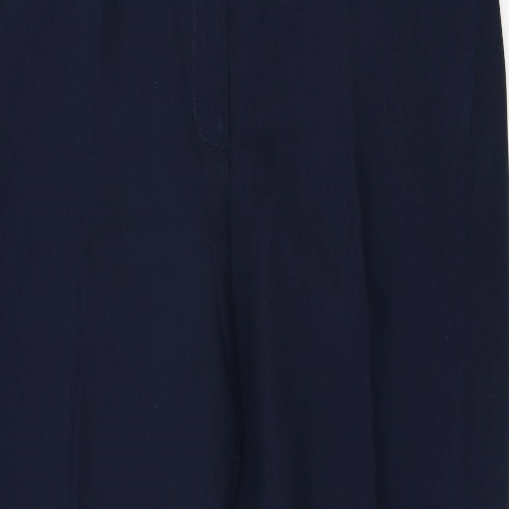 Papaya Womens Blue  Viscose Dress Pants Trousers Size 16 L28 in Regular