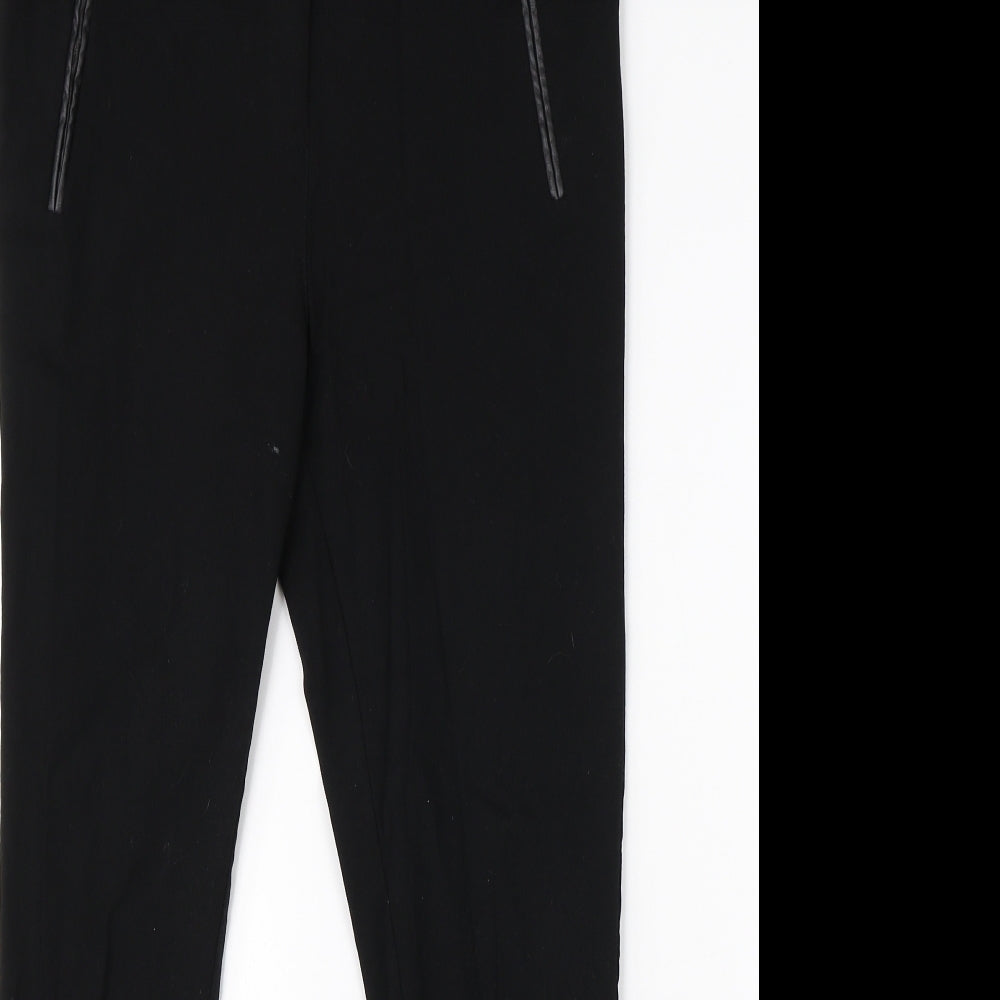 Dorothy Perkins Womens Black  Viscose Dress Pants Trousers Size 12 L26 in Regular