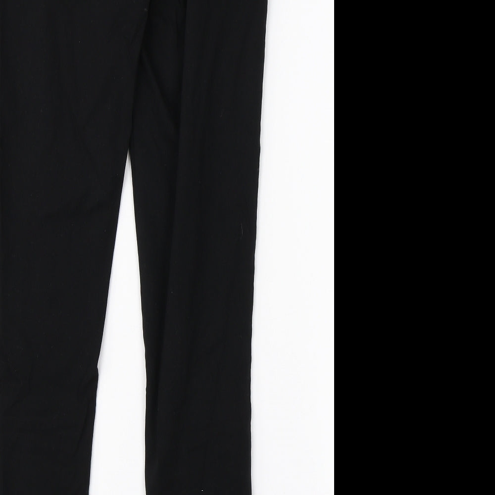 Dorothy Perkins Womens Black  Viscose Dress Pants Trousers Size 12 L26 in Regular