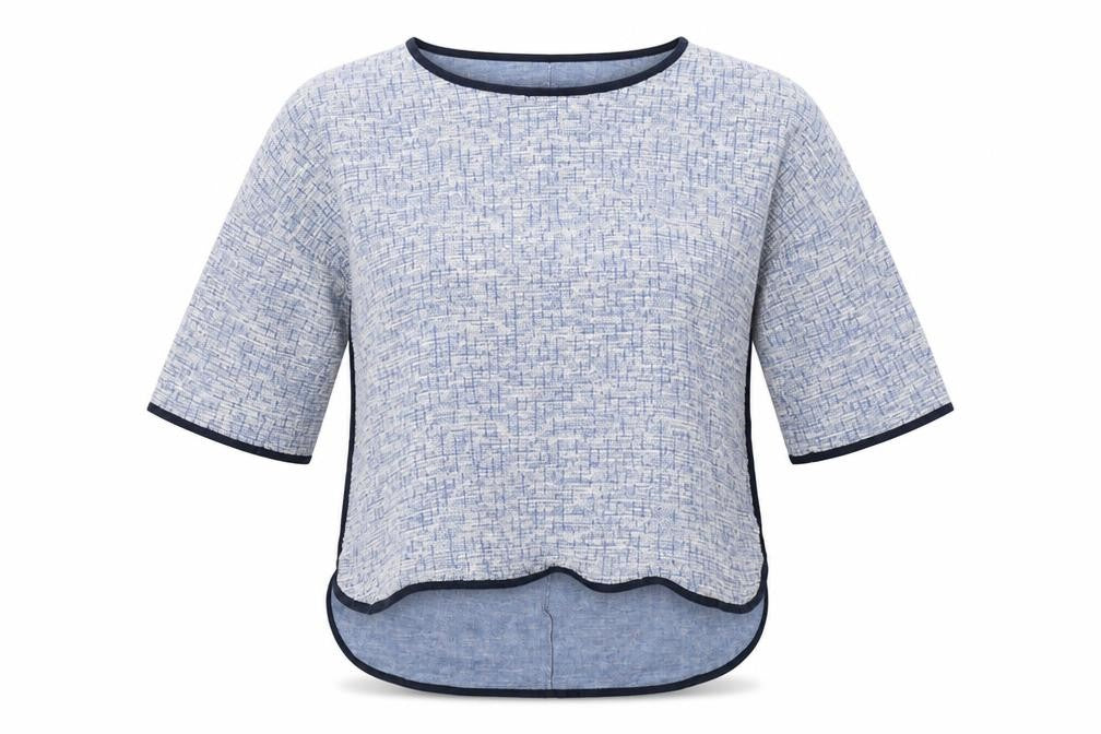 Peimark Womens Blue Crew Neck  Polyester Pullover Jumper Size 18