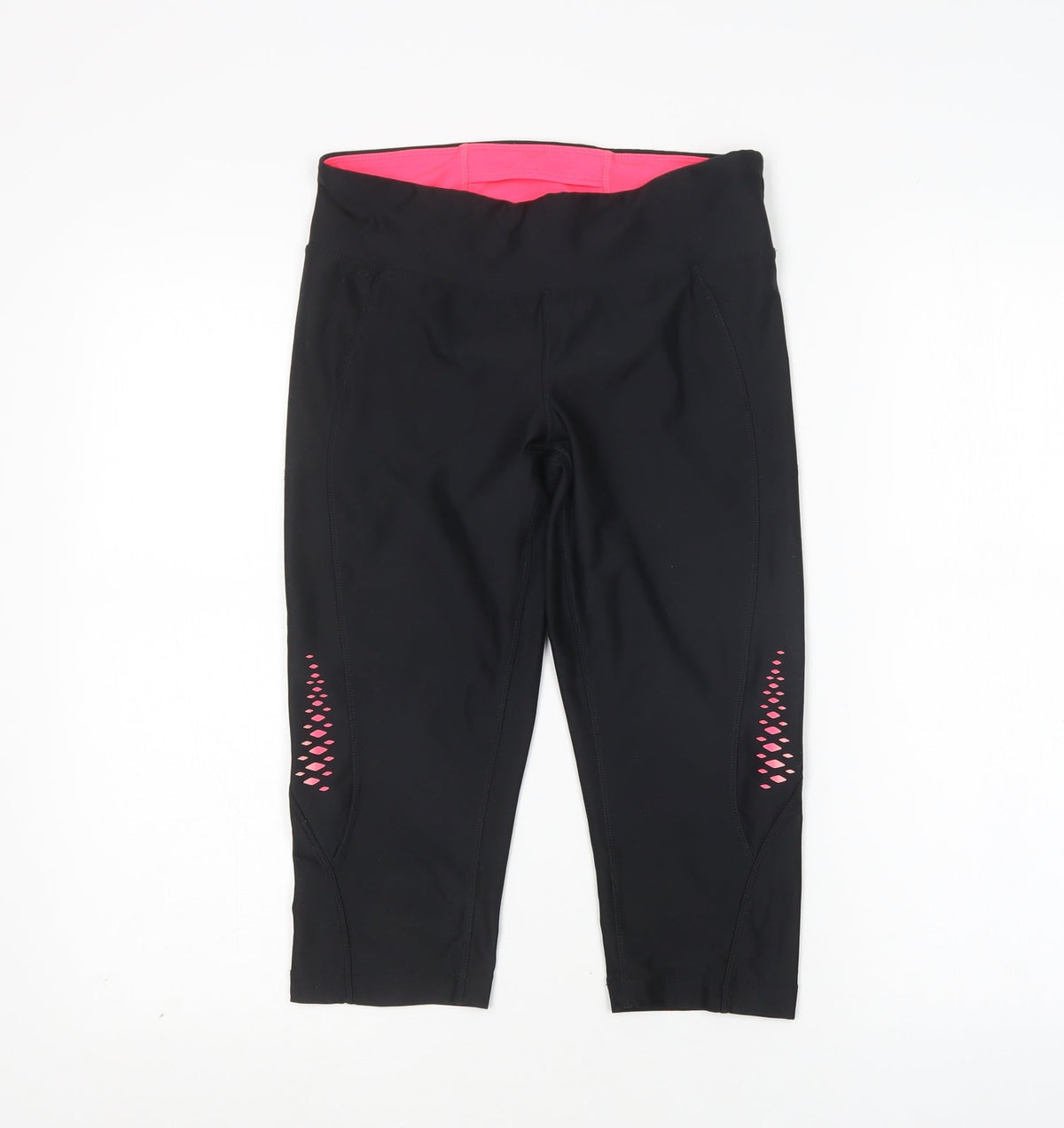 Preloved Athletic Works Womens Black   Compression Shorts Size S L17 in Regular - Front