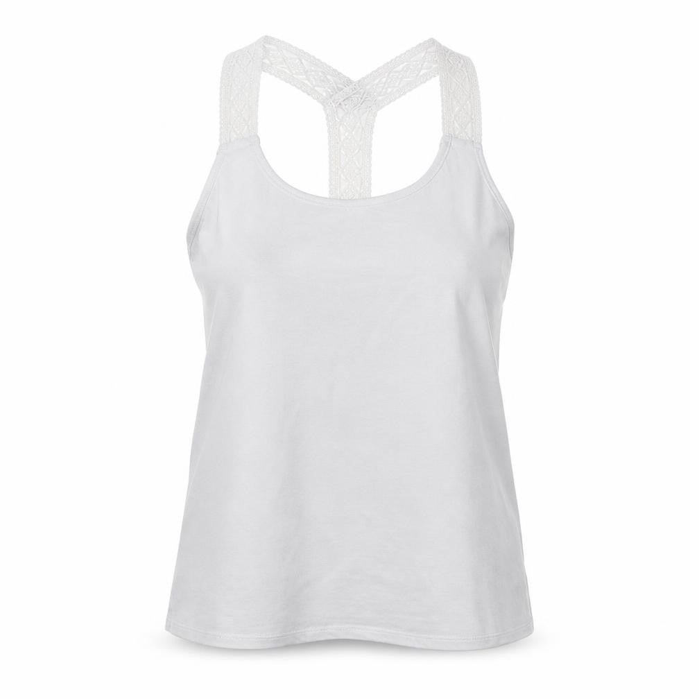 NEXT Womens White  Polyester Basic Tank Size 16 Round Neck