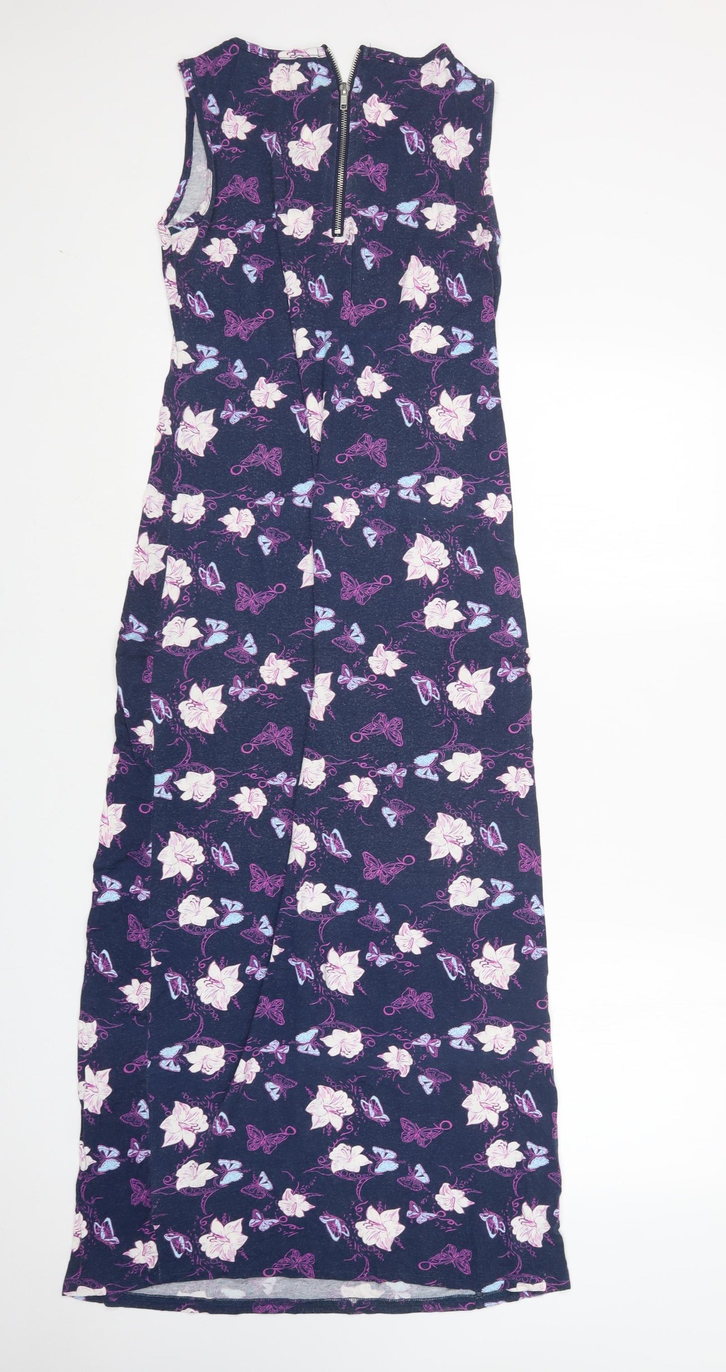 Preworn Womens Multicoloured Animal Print Viscose Tank Dress  Size 10  Round Neck