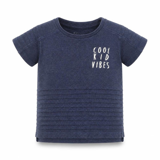Primark Boys Blue  Cotton Basic T-Shirt Size 18-24 Months Round Neck