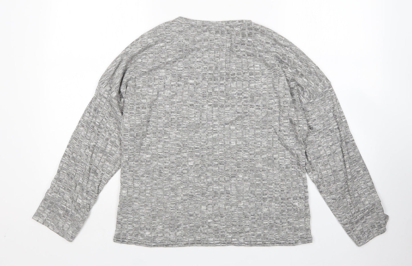 Nasty Gal Womens Grey Round Neck  Polyester Pullover Jumper Size L