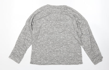 Nasty Gal Womens Grey Round Neck  Polyester Pullover Jumper Size L