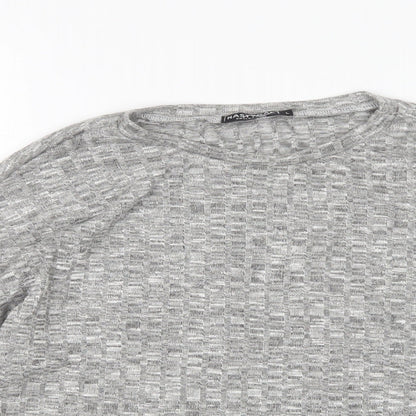Nasty Gal Womens Grey Round Neck  Polyester Pullover Jumper Size L
