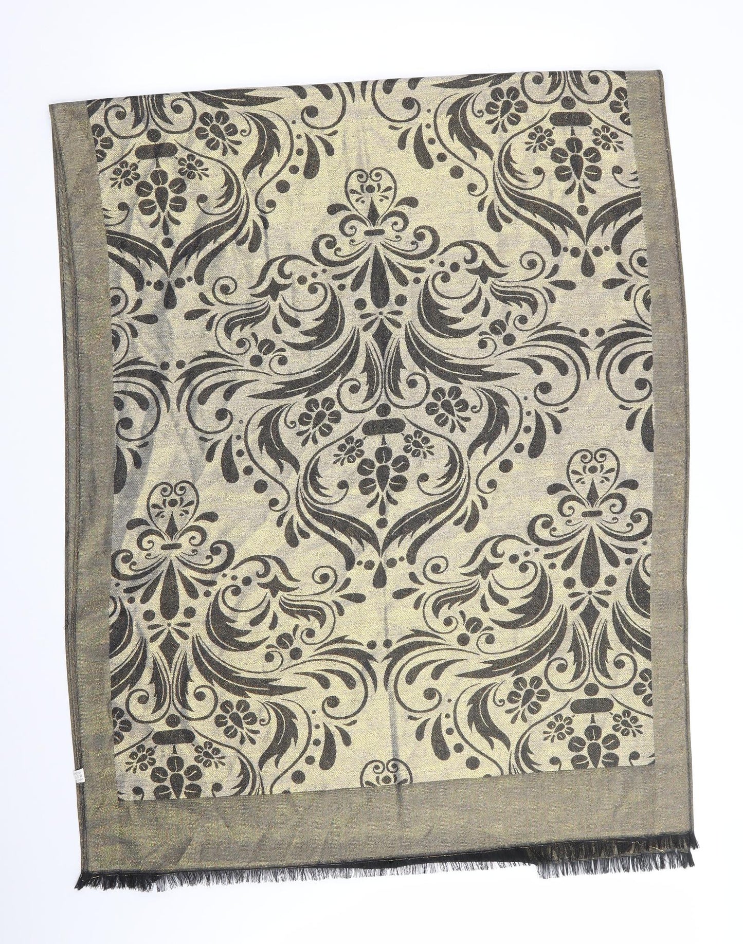 Kendall & James  Beige Floral Polyester  Shawl/Wrap    - Subtle gold shimmer