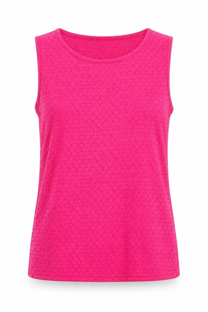 New Look Womens Pink Argyle/Diamond Polyester Tunic Blouse Size 10 Round Neck - Cut out pattern