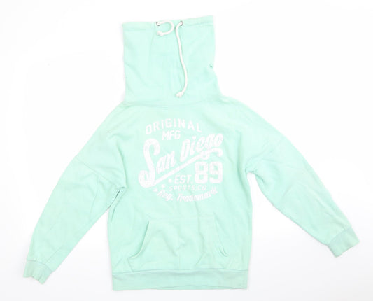 Atmosphere Womens Green  Cotton Pullover Sweatshirt Size 6   - Mint Green San Diego Funnel Neck