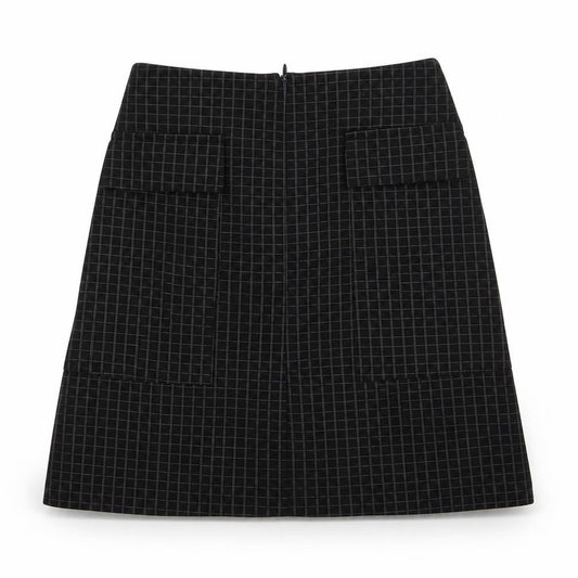 Atmosphere Womens Black Check Viscose A-Line Skirt Size 6    - No Waistband