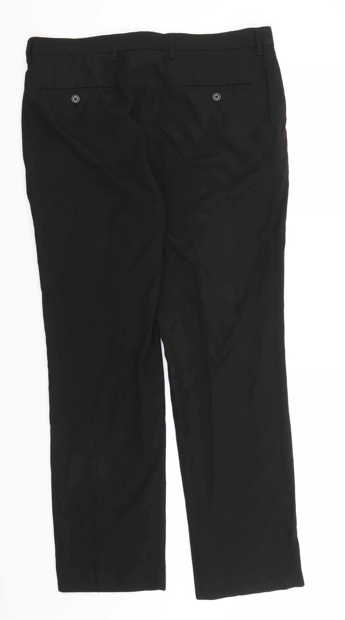 NEXT Womens Black  Polyester Trousers  Size 34 L30 in Regular