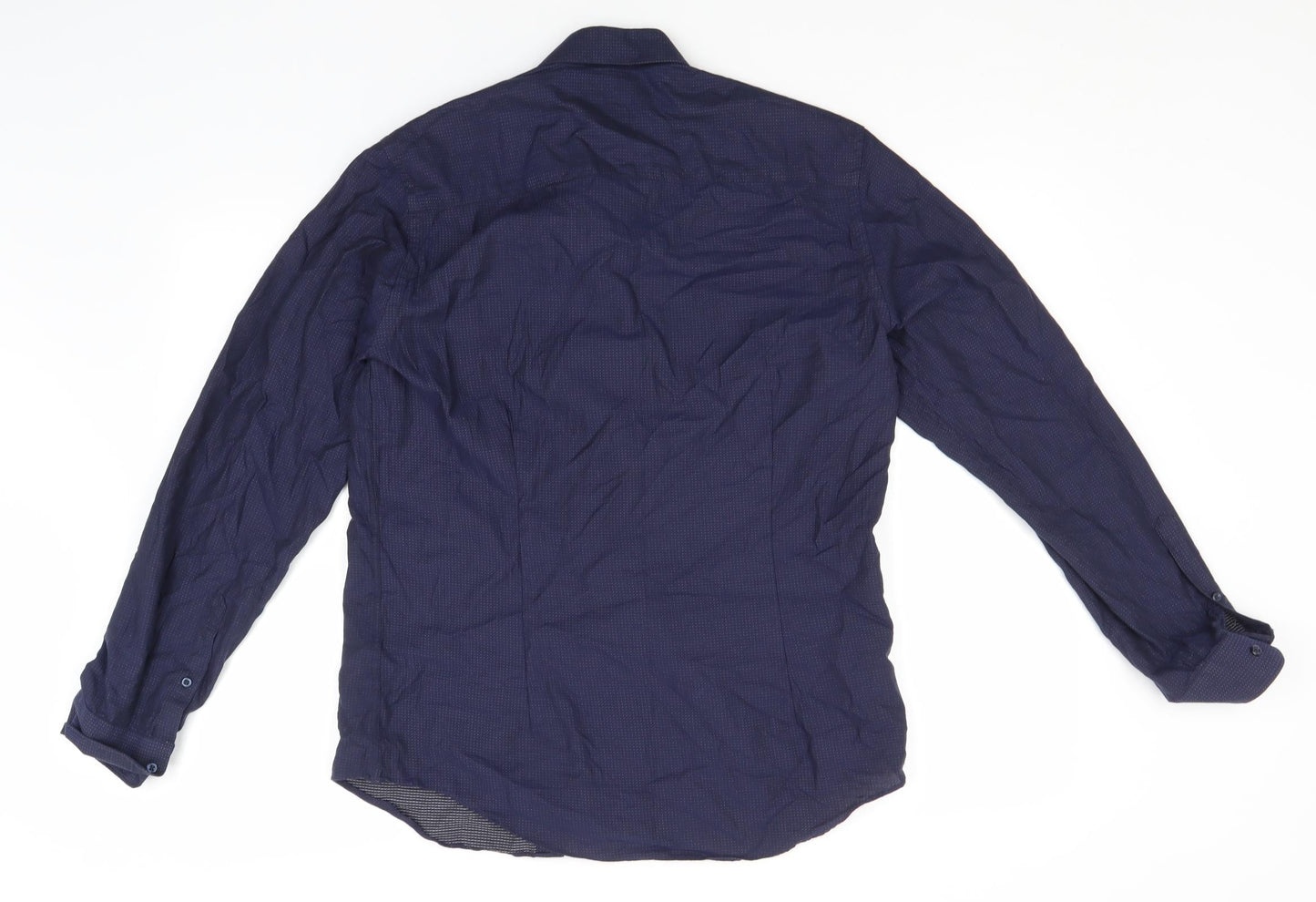Taylor & Wright Mens Blue  Cotton  Button-Up Size 15.5 Collared