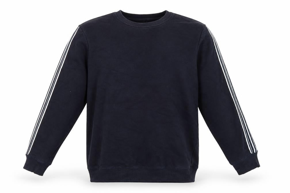 River Island Mens Blue Round Neck  Cotton Pullover Jumper Size L