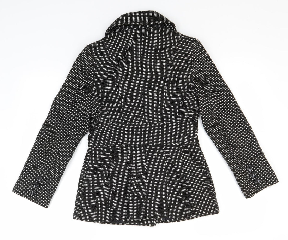 Debenhams Womens Black Polka Dot  Jacket Blazer Size 6