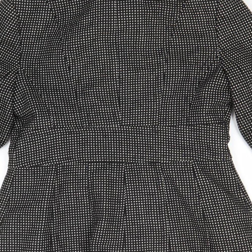 Debenhams Womens Black Polka Dot  Jacket Blazer Size 6
