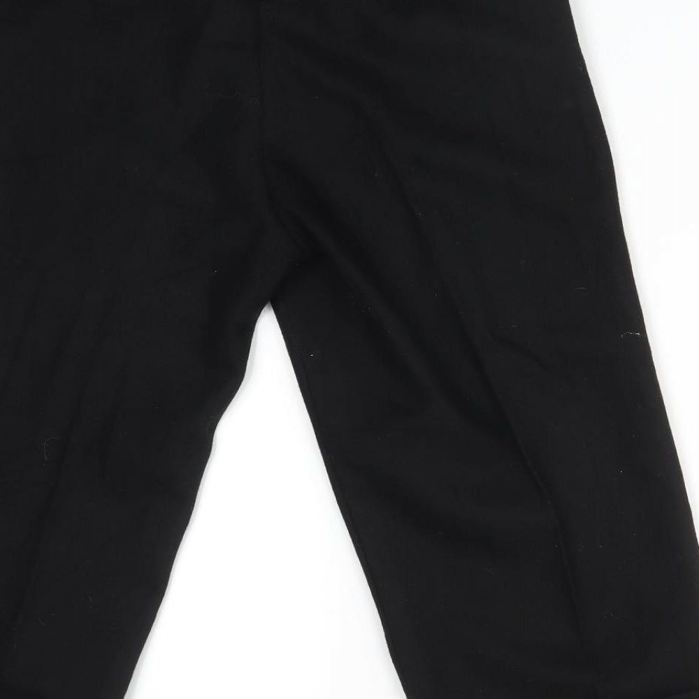 Preworn Womens Black  Wool Cropped Trousers Size 30  Regular