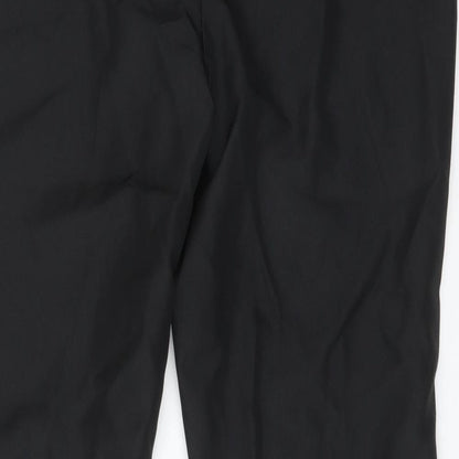 Preworn Womens Black  Polyester Trousers  Size 8 L29 in Regular