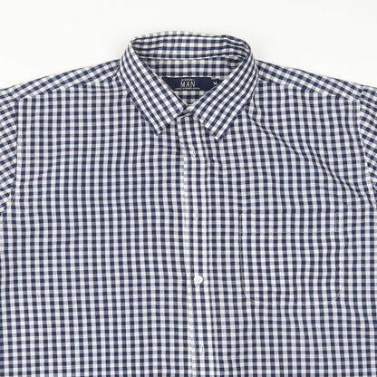 Premier Mens Multicoloured Check Cotton  Button-Up Size M Collared