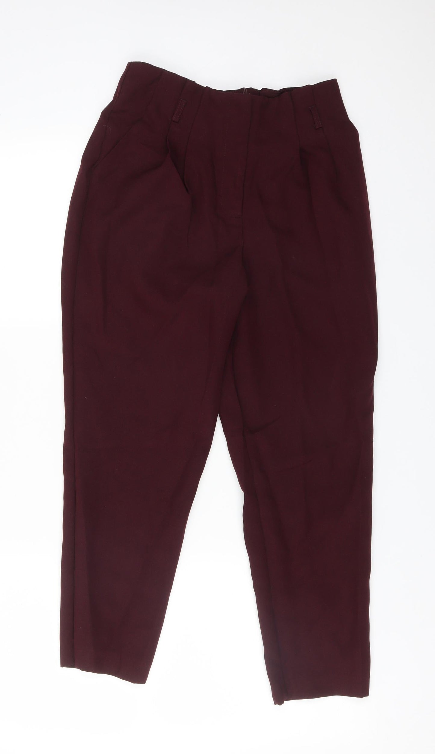 Miss Selfridge Womens Red  Polyester Carrot Trousers Size 8 L23 in Regular