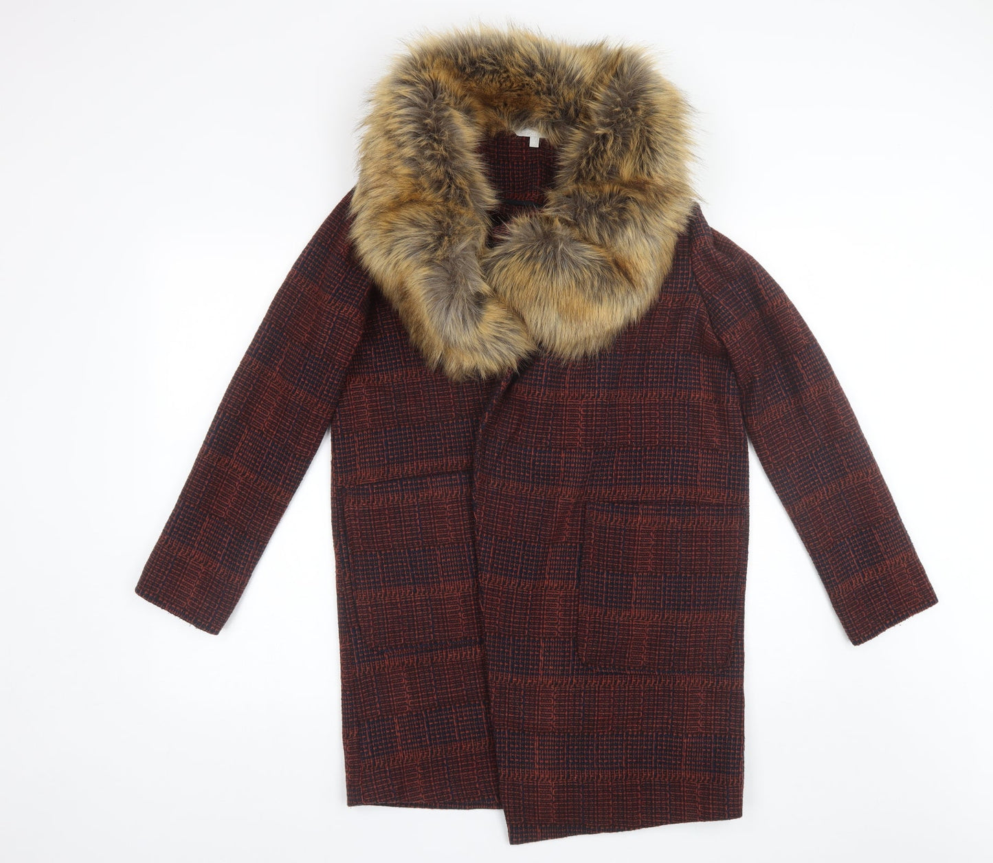 Redherring Womens Red   Overcoat Jacket Size 10