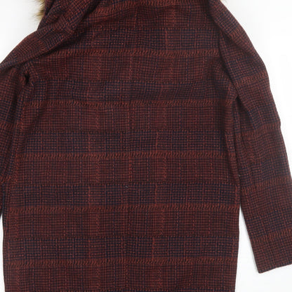 Red Herring Womens Red   Overcoat Jacket Size 10