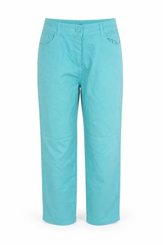 Charles Vogele Womens Blue  Viscose Trousers  Size 12 L22 in Regular  - Size 40