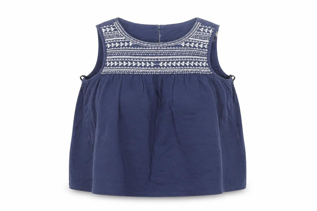 Clockhouse Womens Blue  Cotton Basic Blouse Size L Round Neck