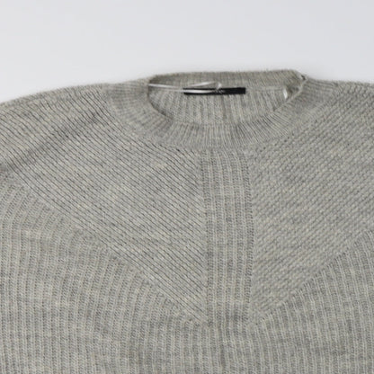 Preloved George Womens Grey Crew Neck   Pullover Jumper Size L - Detail