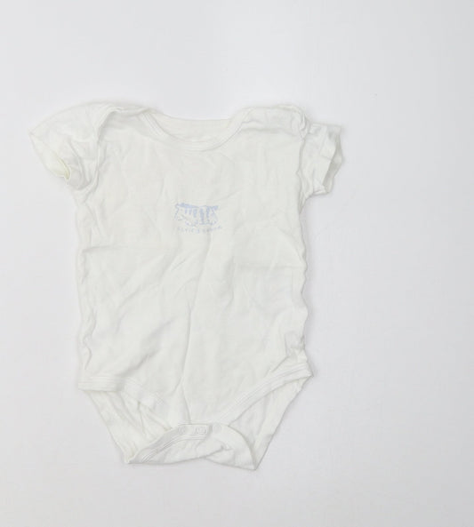 Boots Baby White  Cotton Romper One-Piece Size 12-18 Months   - Zebra