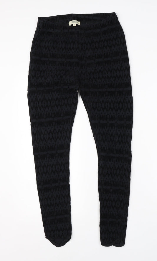 Papaya Womens Black  Cotton Jegging Jeans Size 10 L25 in Regular