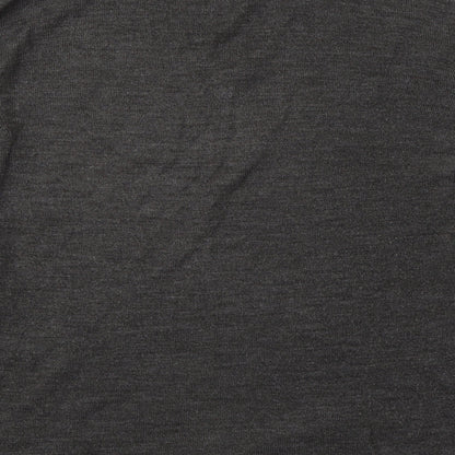 Easy Mens Grey V-Neck  Acrylic Pullover Jumper Size L